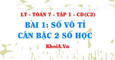 Số vô tỉ là gì, căn bậc hai số học là gì, ví dụ? Toán 7 bài 1 c2cd1